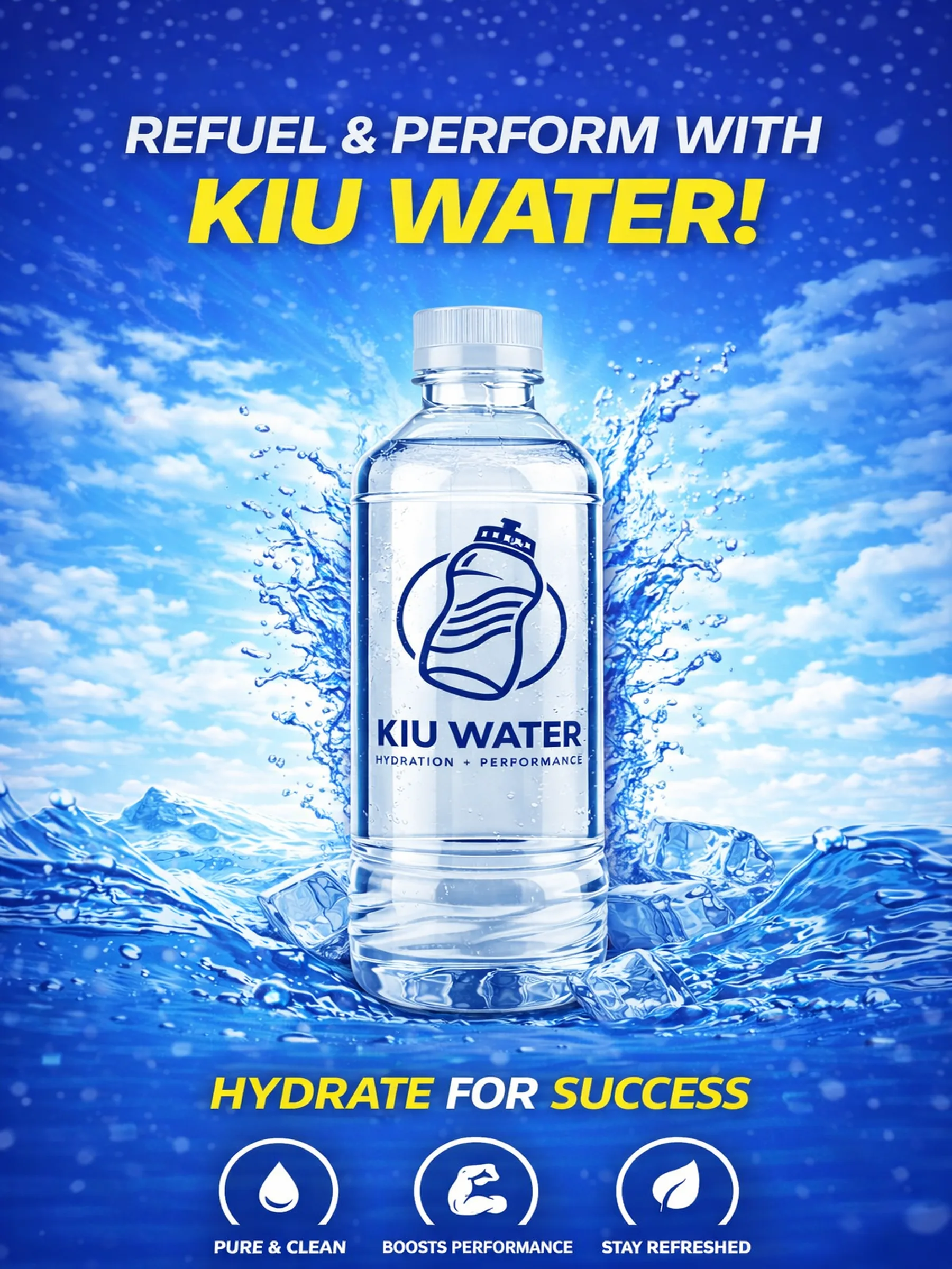 KIU Water 12oz (355ml) Bottle